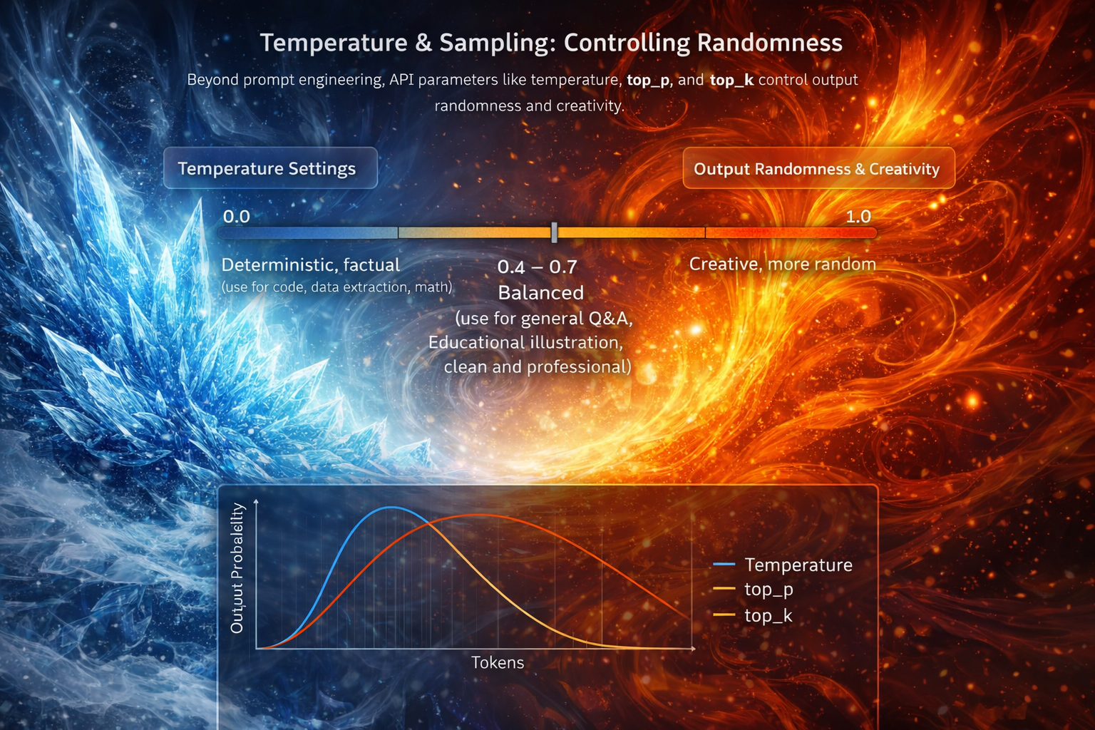 Temperature vs Output Randomness Graph